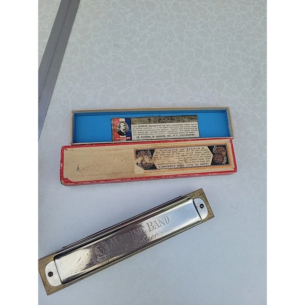 Vintage M. Hohner Marine band harmonica number 365 In Key of G